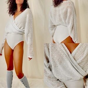 Free People- Dawn Pointelle Swit Bodysuit